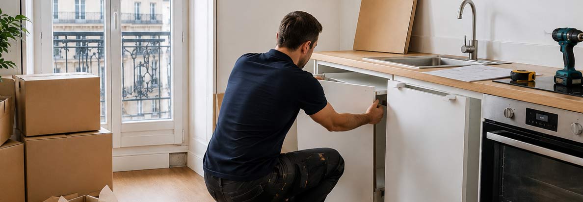 Installation de cuisine après déménagement à Paris